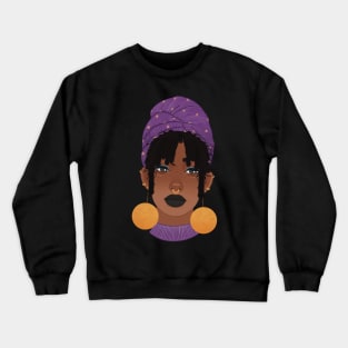 Afro girl with curls Crewneck Sweatshirt